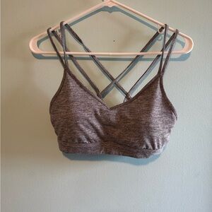 Old Navy Heather Gray Strappy Sports Bra